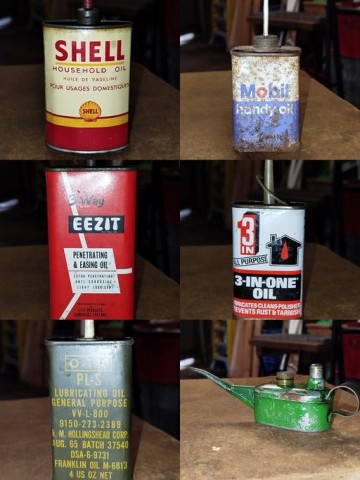 Collectors Lot Of Vintage Lubricant Oil Cans